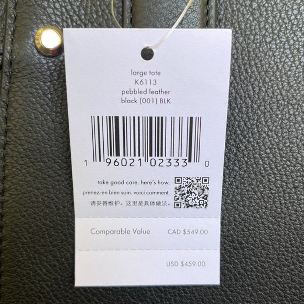 Kate Spade Marti Large Tote Pebbled Leather Black - Picture 10 of 16